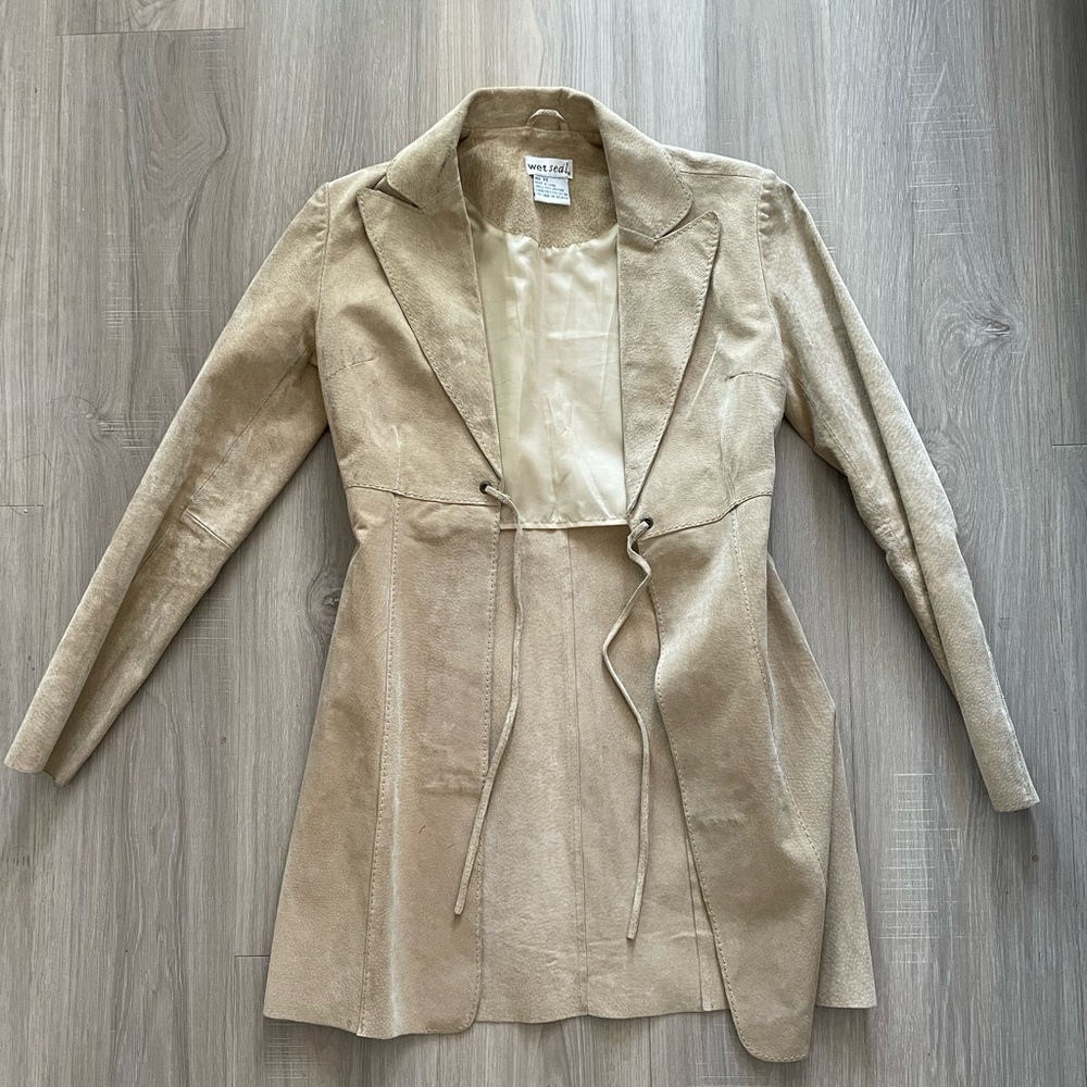Wet Seal vintage leather suede coat